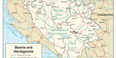 Босна и Херцеговина картата