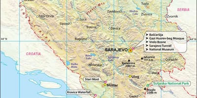 Босна и Херцеговина на картата