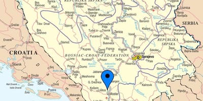 Карта на мостар, Босна и Херцеговина